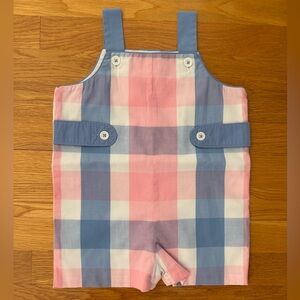 The Beaufort Bonnet Company Pastel Plaid Overalls